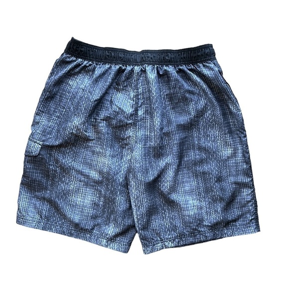 Mens Speedo Swim Trunks Size Large Black and Gray - Picture 6 of 9